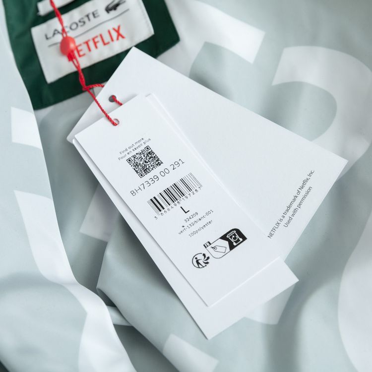 Lacoste x Netflix Printed Polo Jacket Showerproof Large image 5