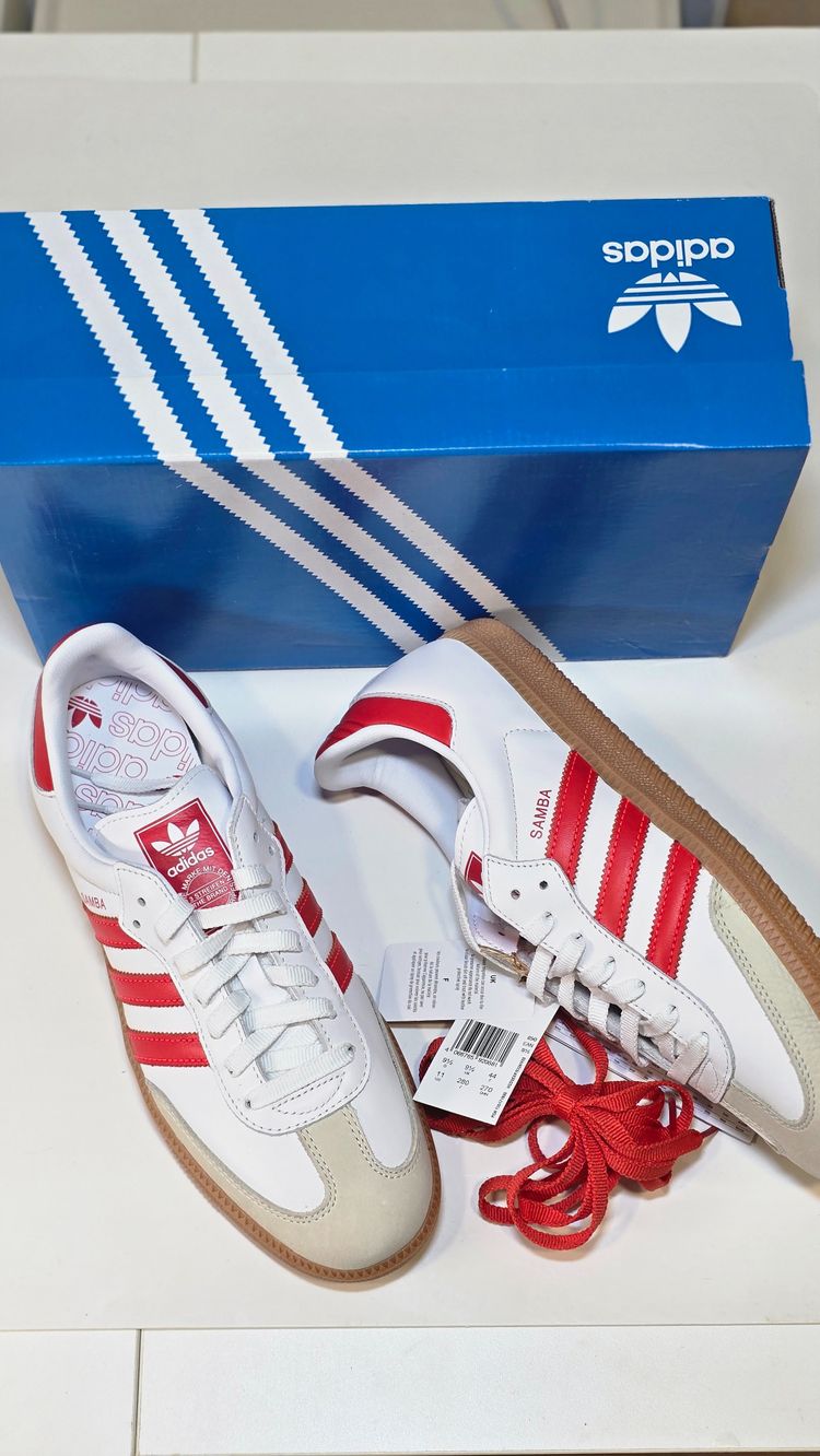 Adidas Originals Adidas White Sneakers With Red Stripes product image