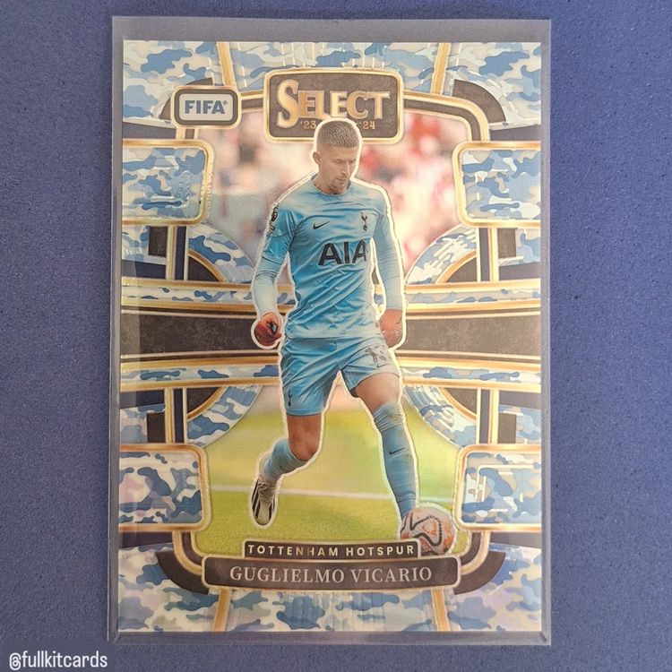 Guglielmo Vicario Panini Select FIFA Soccer 2023-24 Terrace /99 Tottenham Football Card Mint