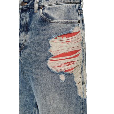 DIESEL 1955 09E10 Mens Denim Jeans Distressed Regular Fit Straight Ripped Jeans 8