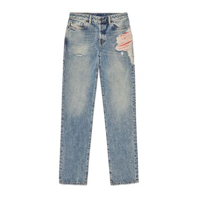 DIESEL 1955 09E10 Mens Denim Jeans Distressed Regular Fit Straight Ripped Jeans 2