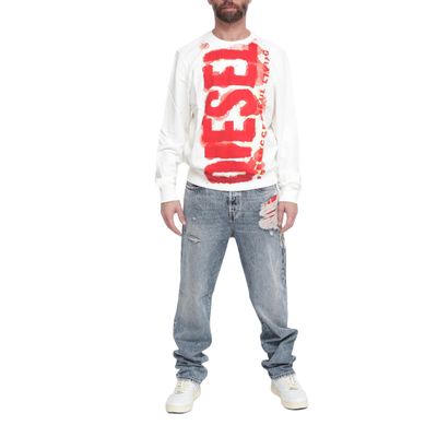 DIESEL 1955 09E10 Mens Denim Jeans Distressed Regular Fit Straight Ripped Jeans 9