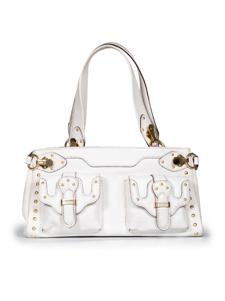 Michael Kors  White Leather Studded Handbag product image
