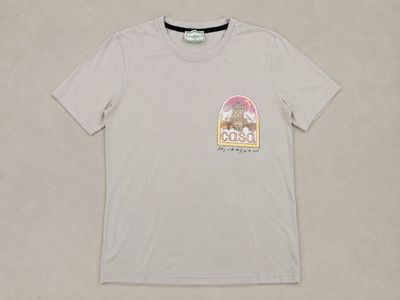 Beige Graphic T-Shirt With Casablanca Print
