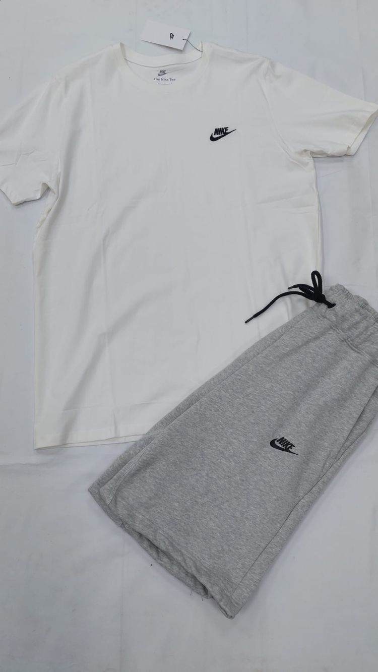 Nike Nike White T-Shirt And Grey Shorts Set product image