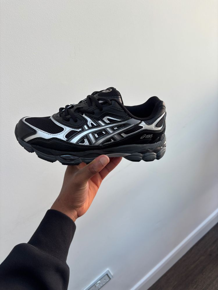 Asics Black And White Running Shoes
