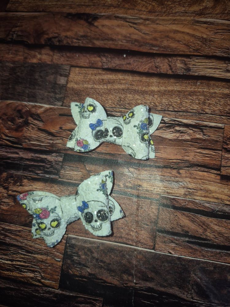 Day of the dead glitter pigtails