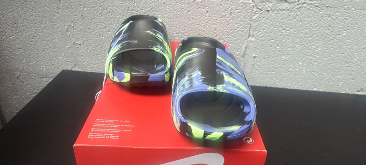 Nike Reactx Rejuven8 Slide SE UK 6 EUR 40 Black Lime Blast Brand New Box No Lid image 2
