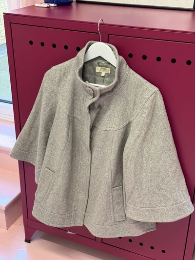Grey Wool Cape Coat