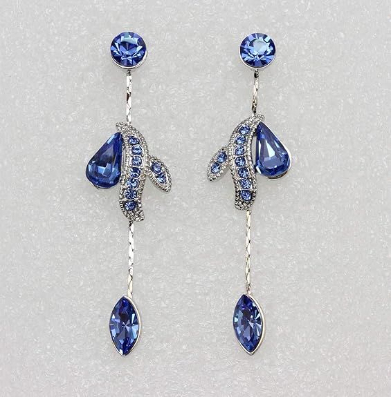 Blue Crystal Necklace And Earrings Set image 4