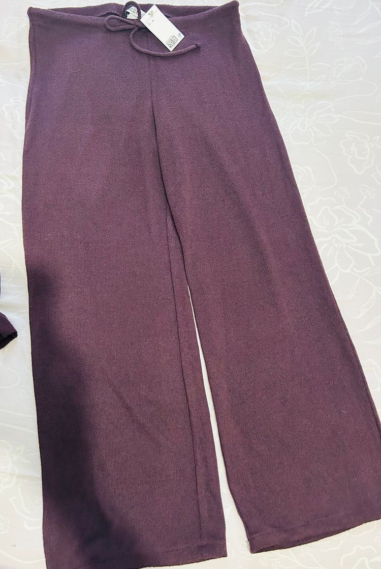 H&M Purple Sleeveless Top And Wide-Leg Pants Set 6