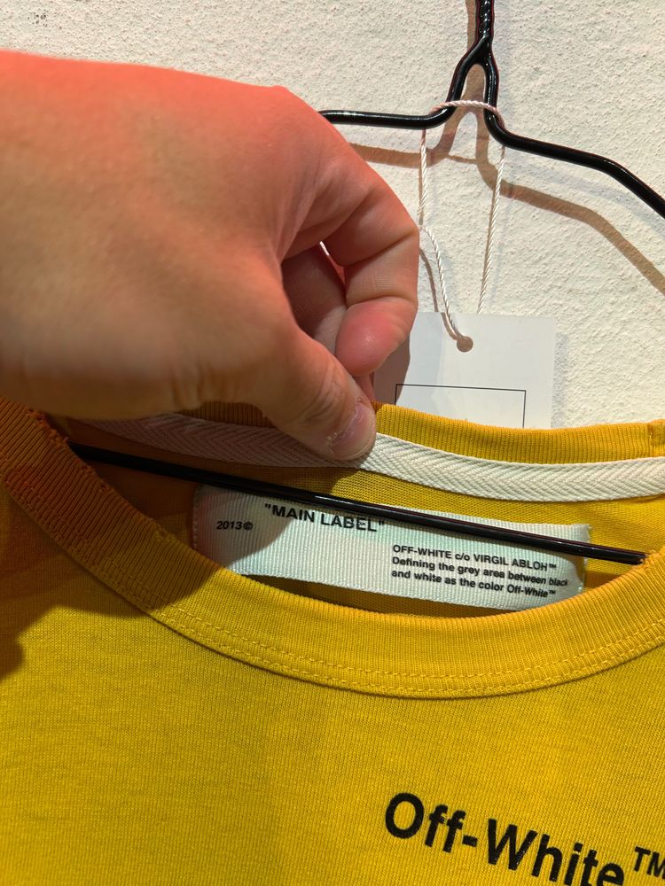 Off-White C/O Champion Yellow Graphic T-Shirt image 7
