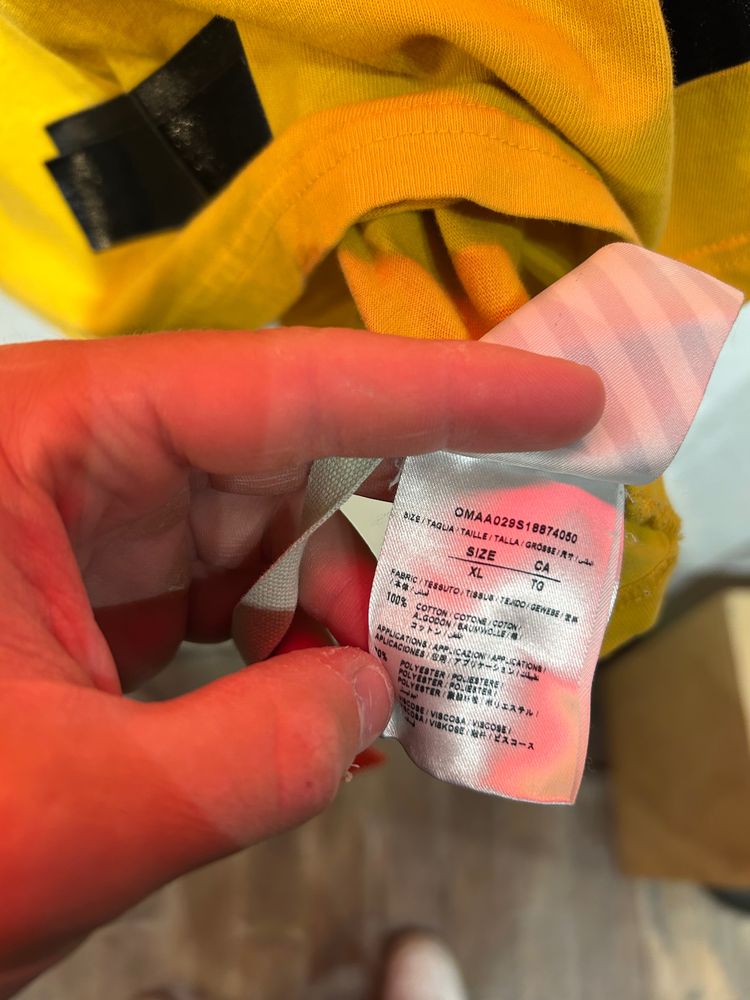 Off-White C/O Champion Yellow Graphic T-Shirt image 10
