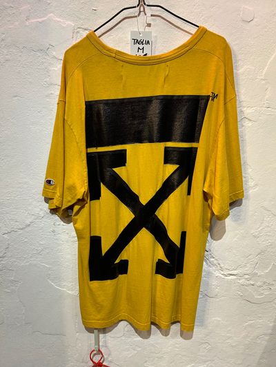 Off-White C/O Champion Yellow Graphic T-Shirt