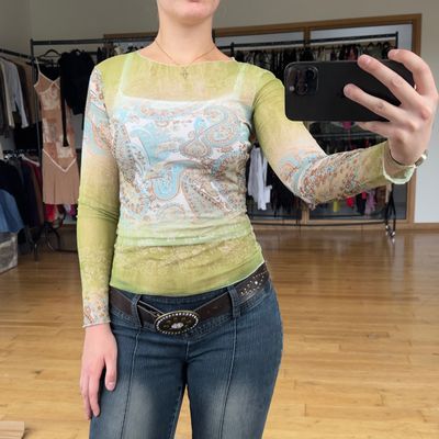 Xanaka Long Sleeve Mesh Top