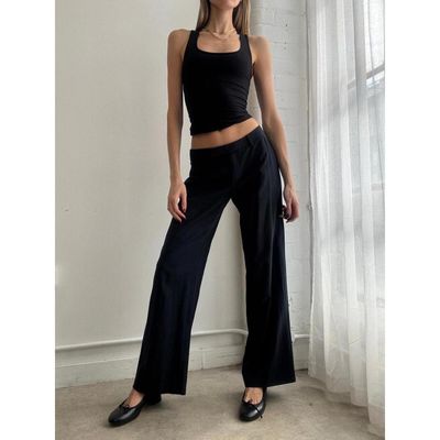 Black Wide-Leg Pants