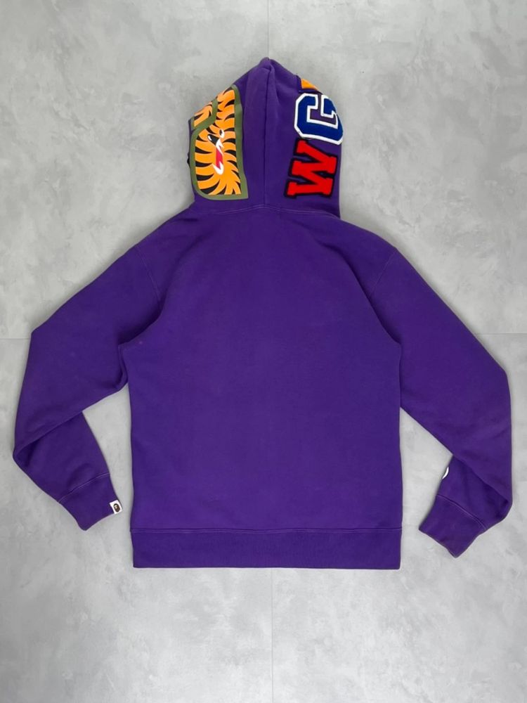 Bape Shark Zip Up Hoodie purple – L image 5