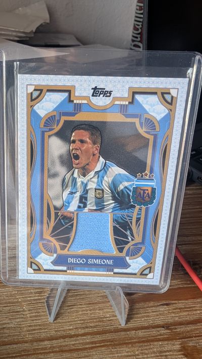 Diego Simeone Match Worn Relic Topps Argentina Team Set 2021 Argentine Tango TR-DS