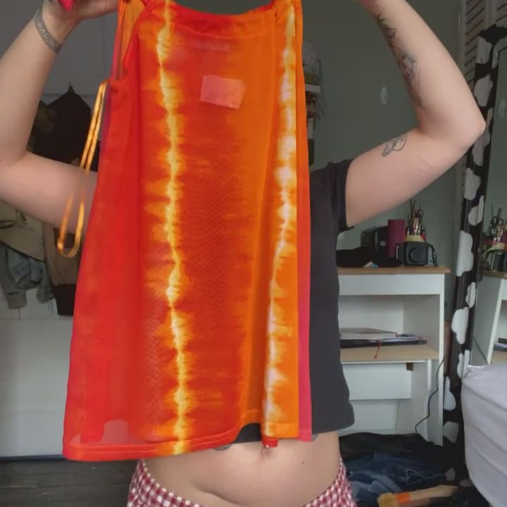 Other orange pink mesh top product image