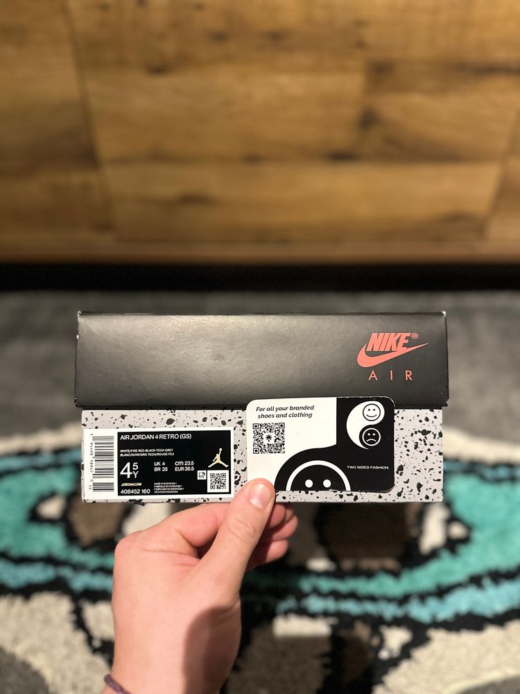 Nike Air Jordan 4 “Fire Red 2020 ” U.K. 4GS image 9