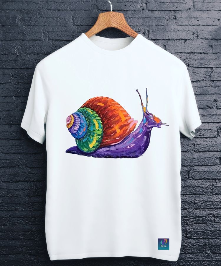 Other White T-Shirt With Colorful Snail Graphic product image