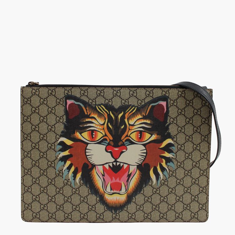 Gucci GG Supreme Angry Cat Pochette