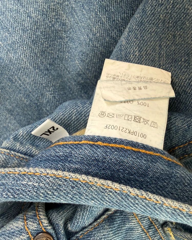 Bape Spell Out Back Embroidery Washed Jeans light blue – XXL imagen 8
