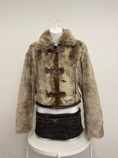 Faux Fur Bomber Jacket (UK12)