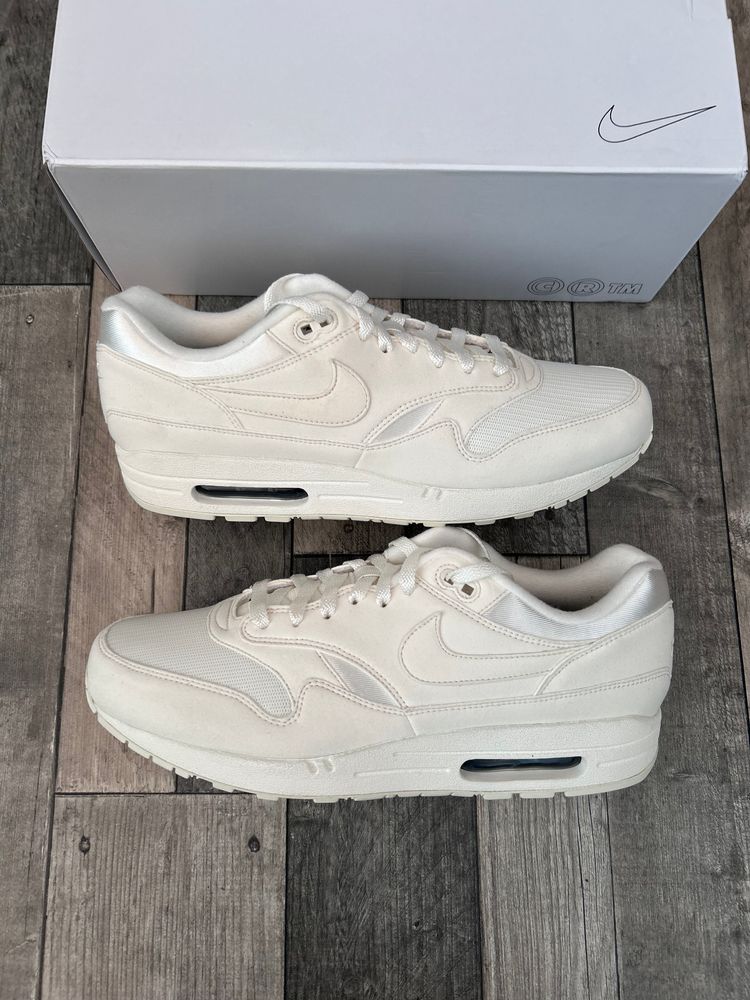 Immagine di Nike Air Max 1 NIKE ID BY U Trainers ‘Sail White’ - Size UK 11 1