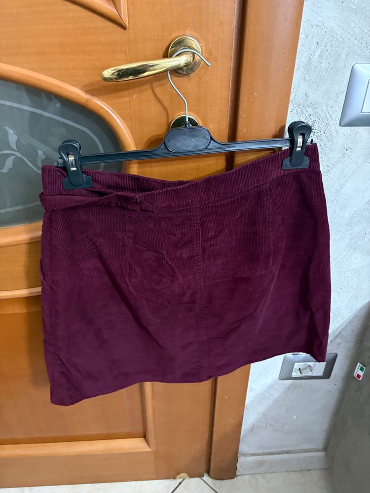 Other Terranova Burgundy Corduroy Mini Skirt product image