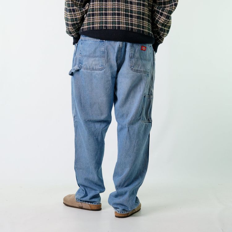 Blue y2ks Dickies Denim Carpenter Baggy Jeans Pants (40x32) image 6
