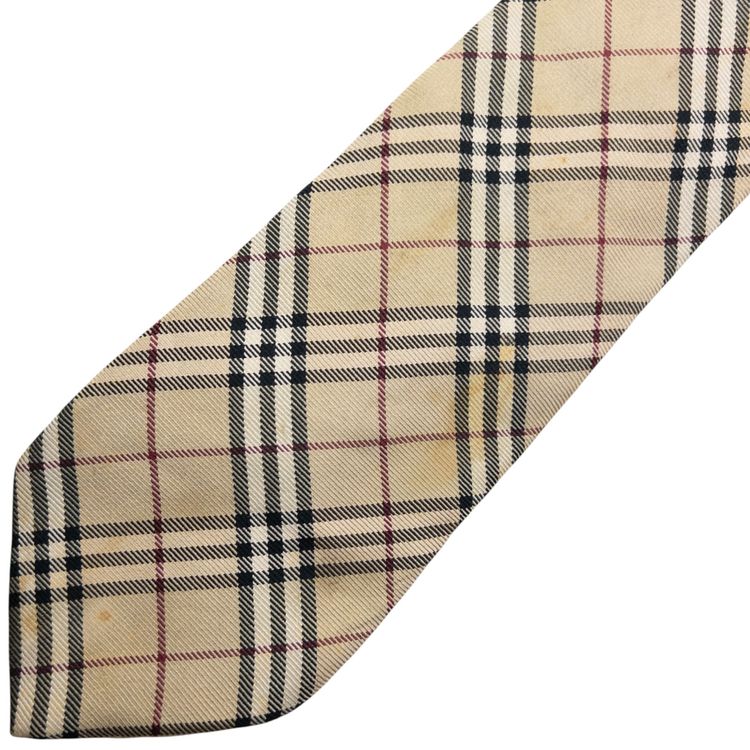 Vintage 2000s Burberry Nova Check Silk Tie 6