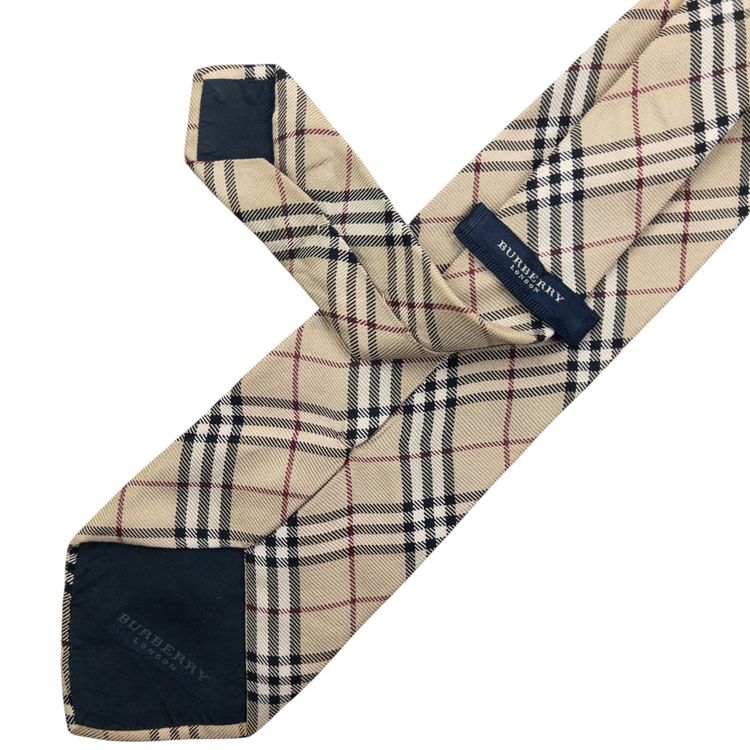 Vintage 2000s Burberry Nova Check Silk Tie 4