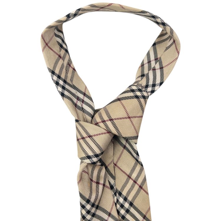 Vintage 2000s Burberry Nova Check Silk Tie 2
