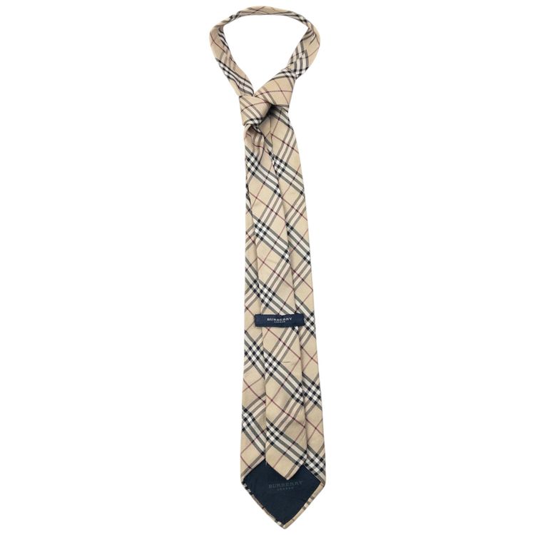 Vintage 2000s Burberry Nova Check Silk Tie 5