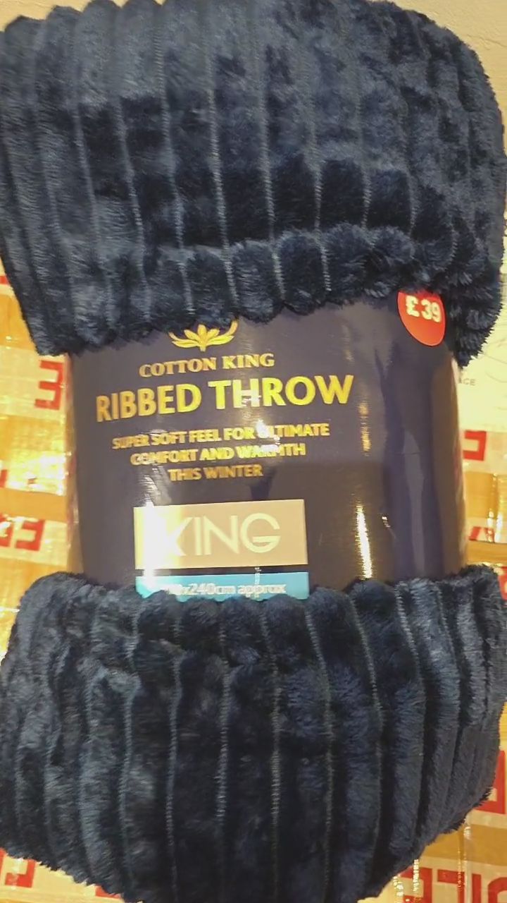 Cotton King Ribbed Throw