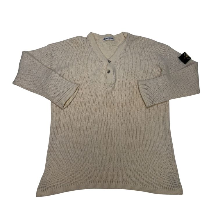 Stone Island Vintage Green Edge Beige Jumpers