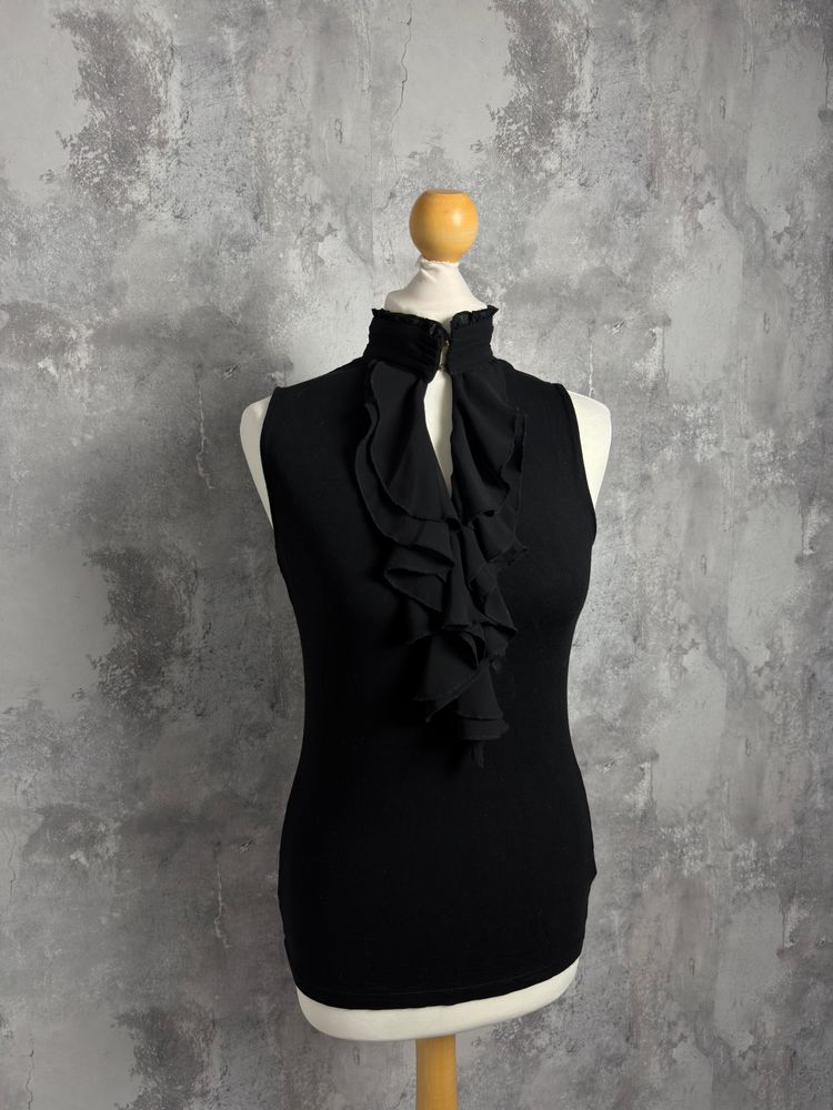Other Ralph Lauren Black Sleeveless Top With Ruffle Detail product image