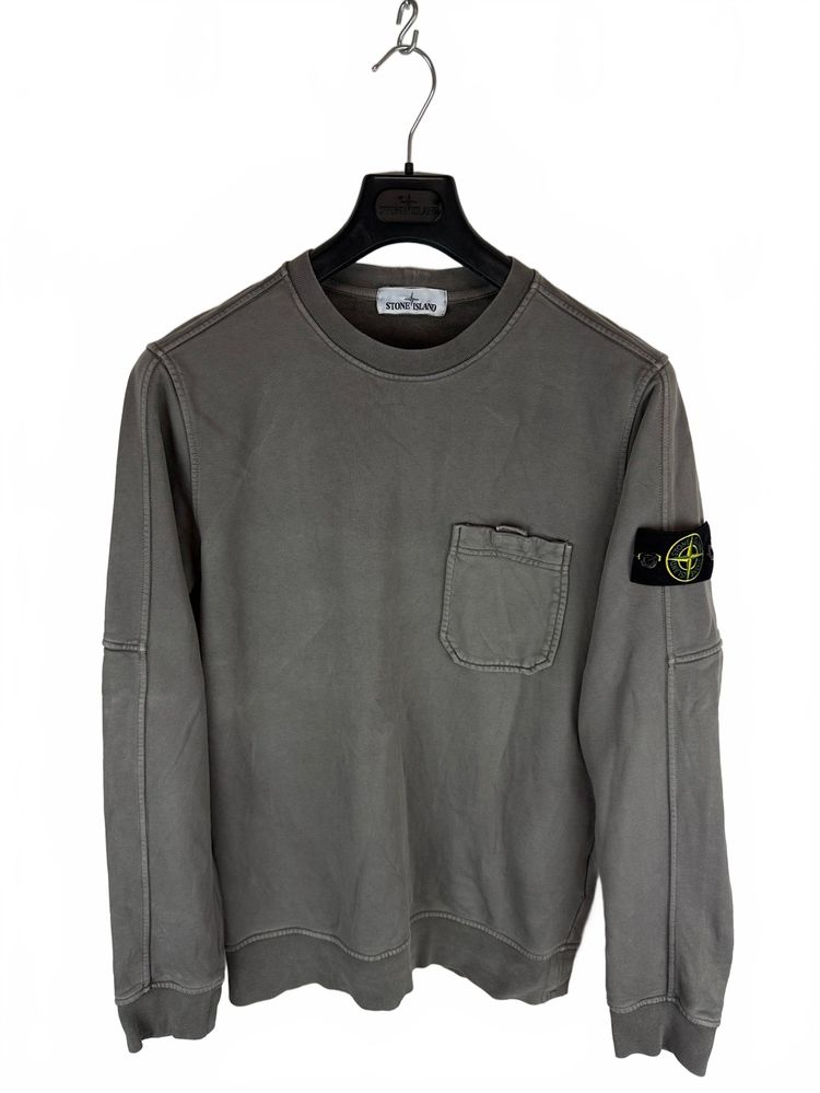 Felpa grigia con taschino sul petto Stone Island - Taglia M