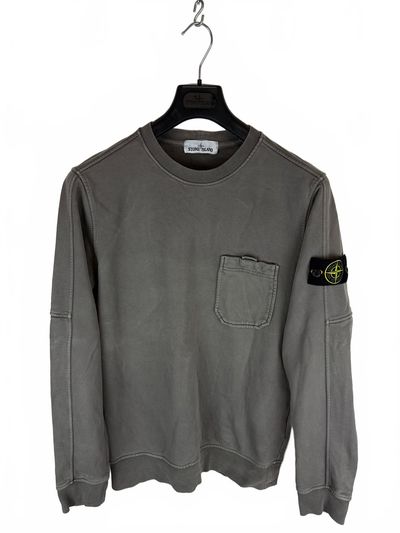 Felpa grigia con taschino sul petto Stone Island - Taglia M