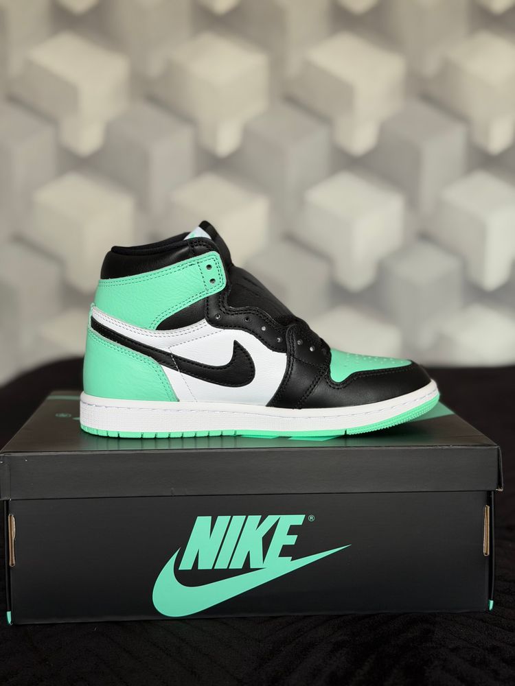 Nike Air Jordan 1 high green zielone white białe  image 3