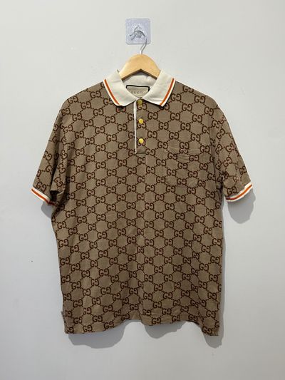 Gucci Gg Logo Jacquard Polo Shirt