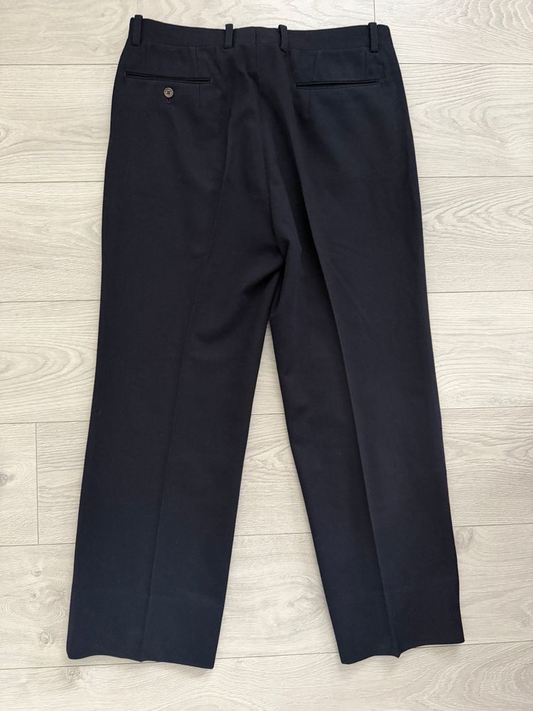 Dior 1980s Pleated Wool Pants Navy - Size 34 Waist image 3