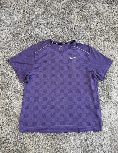 Nike Purple Checkered Short Sleeve T-Shirt