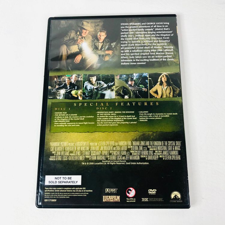 Indiana Jones The Complete Adventure Collection 4 Movie DVD Set Steven Spielberg 7