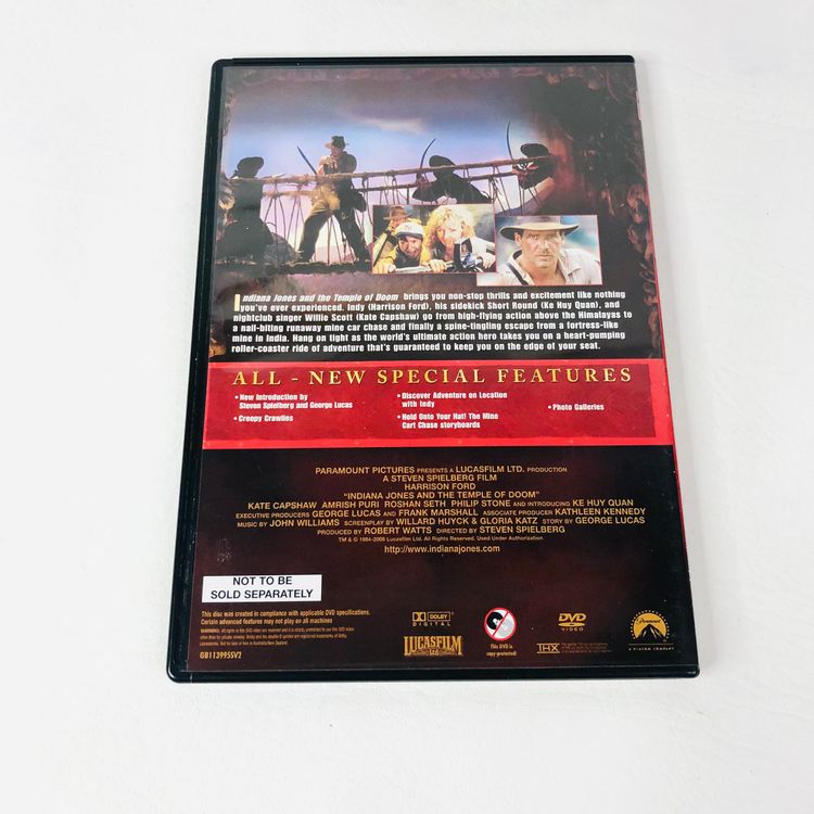 Indiana Jones The Complete Adventure Collection 4 Movie DVD Set Steven Spielberg 12