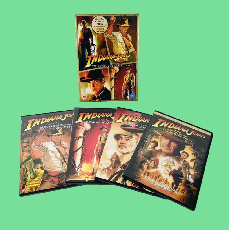 Indiana Jones The Complete Adventure Collection 4 Movie DVD Set Steven Spielberg