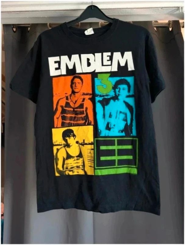 Emblem3 / Anvil Official Emblem3 Four Panel Photo Graphic Band T Shirt Small UK 8 10 Y2K product image