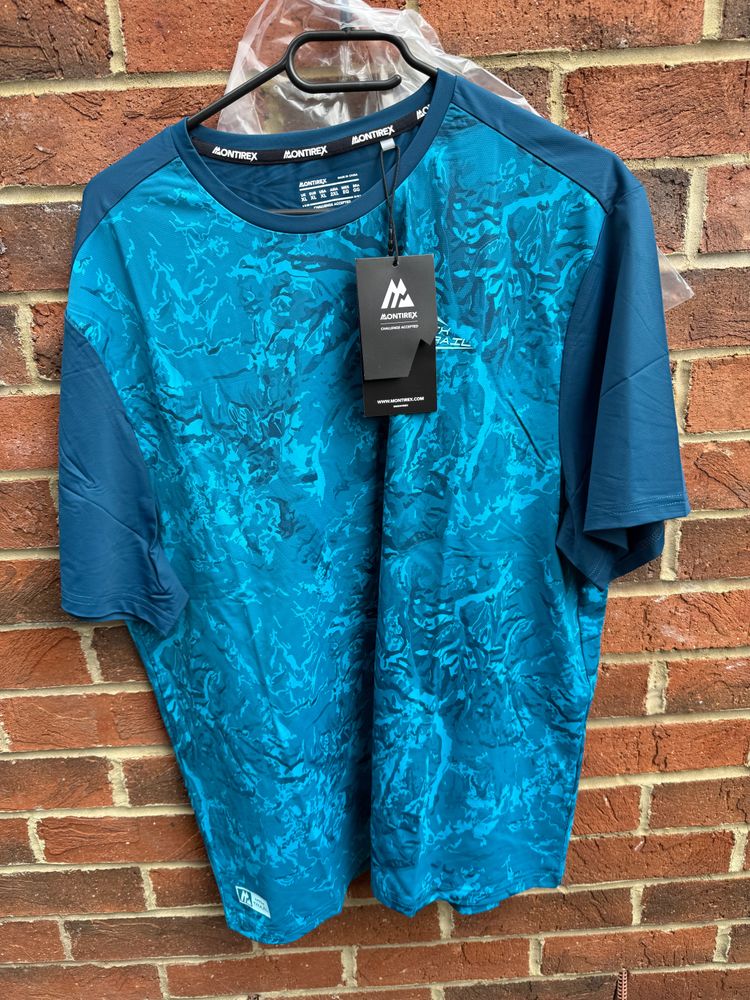 Montrex Blue Patterned Short Sleeve Shirt