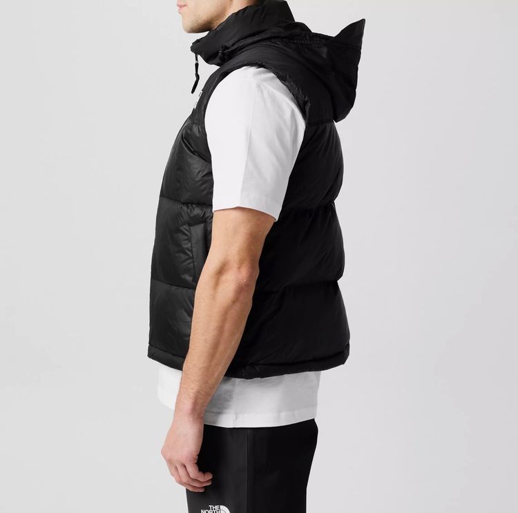 The North Face Black Puffer Vest With Hood sizes  s-2xl imagen 4